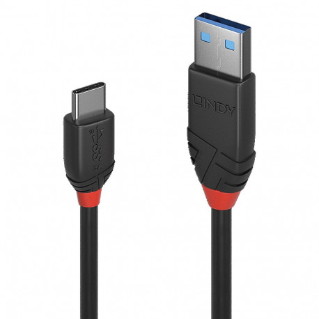 0.5m USB 3.1 Type A to C Cable 3A, Black Line