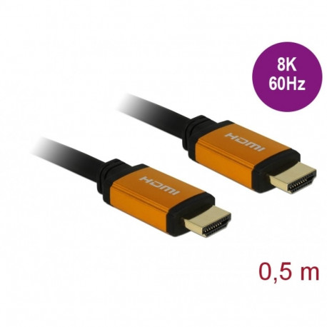 Delock Ultra High Speed HDMI Cable 48 Gbps 8K 60 Hz 0.5 m