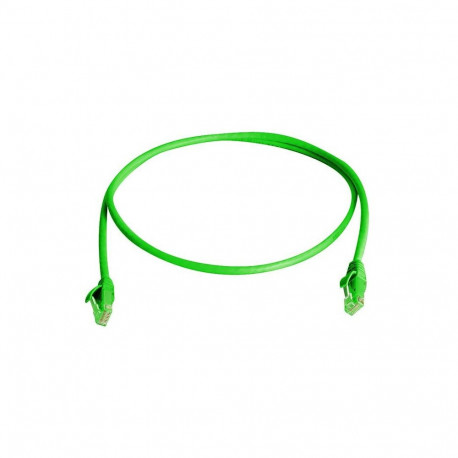 Patch cord S/FTP Cat6a (ISO/IEC), 0.5m MP8 FS500, LSZH, green, 1:1