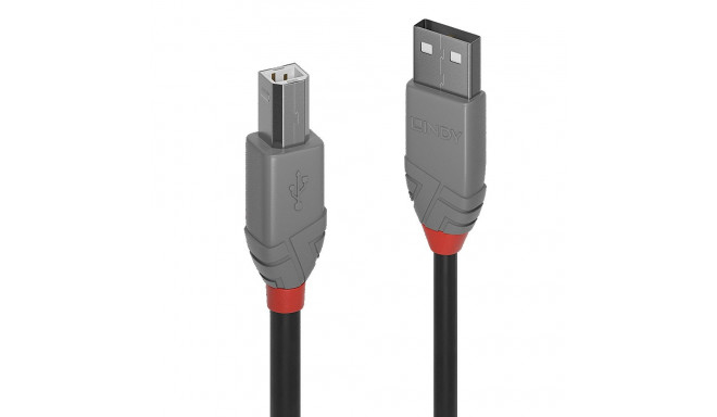 7.5m USB 2.0 Type A to B Cable, Anthra Line