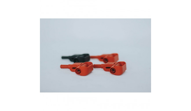 Magnet testriotsikute komplekt 3 pun./1 must, 4mm banaan, Fluke