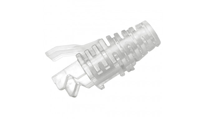 Modular Plug Boot, 8-Position Plugs, Slim-line, Transparent, 6.2mm Max Cable OD