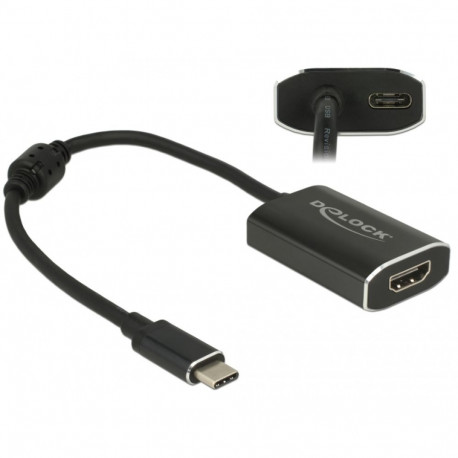 Delock Adapter USB Type-C™ male > HDMI female (DP Alt Mode) 4K 60 Hz with PD function
