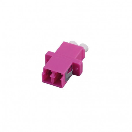 LC Duplex Adapter - ZIRCONIA SLEEVE - Erika Violet (SC Simplex FootPrint) With Flange