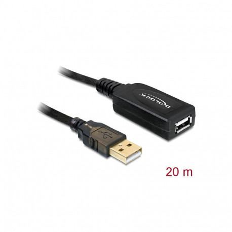 Delock Cable USB 2.0 Extension, active 20 m