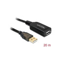 Delock Cable USB 2.0 Extension, active 20 m
