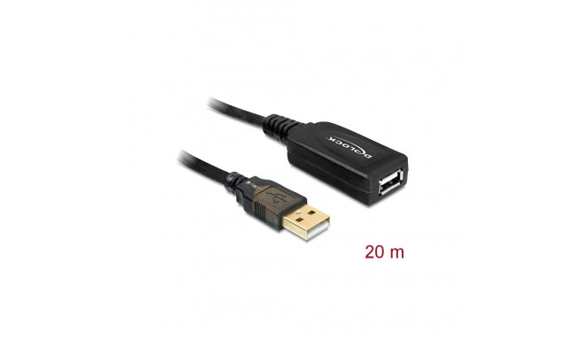 Delock Cable USB 2.0 Extension, active 20 m