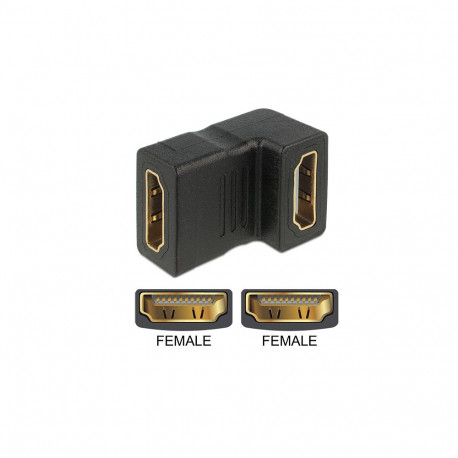 Delock Adapter HDMI female > HDMI female 90° down