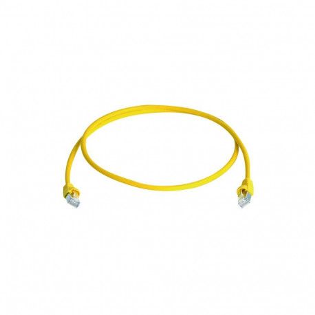 Patch cord S/FTP Cat6a (ISO/IEC), 0.5m MP8 FS500, LSZH, yellow, 1:1