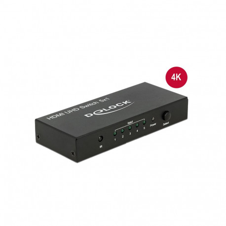 Delock HDMI UHD Switch 5 x HDMI in > 1 x HDMI out 4K
