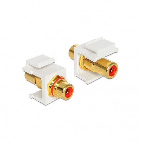 Keystone module RCA female > RCA female gold plated red