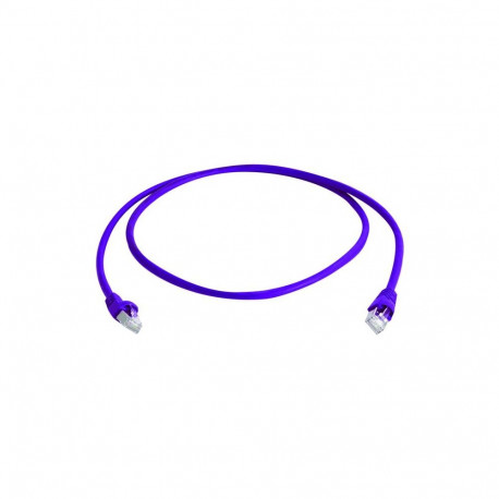 Patch cord S/FTP Cat6a (ISO/IEC), 1m MP8 FS500, LSZH, purple, 1:1