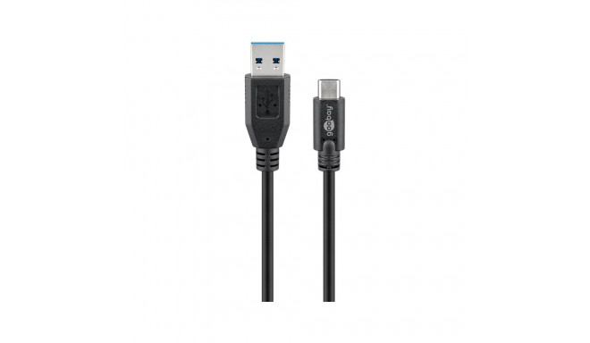 USB-C kaabel C - A 1.0m, USB 3.1 - USB 3.0, 5Gbps, must