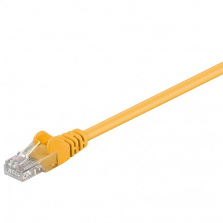 Cat6 Network cable, U/UTP 2xRJ45 plug unshielded yellow 0.25m