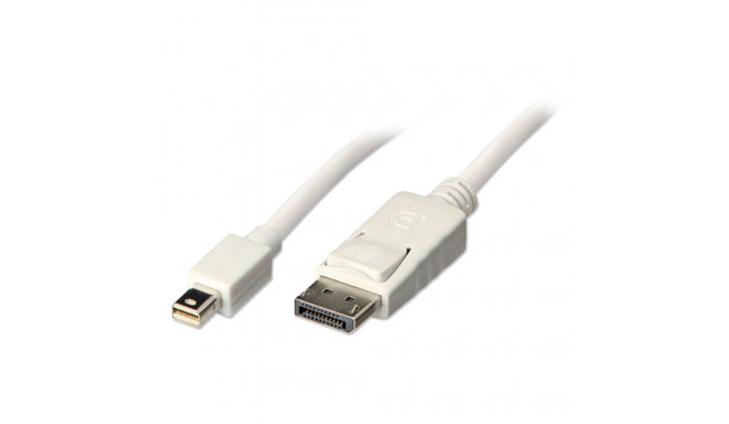 1m Mini DP to DP Cable (White) Mini DP Male to DP Male