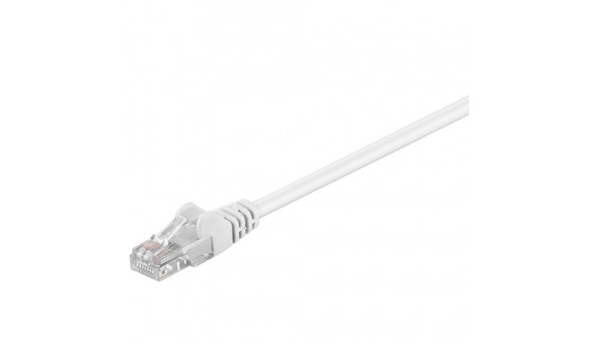 Cat5e Network cable, U/UTP 2xRJ45 plug unshielded white 1.5m