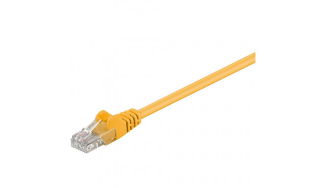 Cat5e Network cable, U/UTP 2xRJ45 plug unshielded yellow 1m