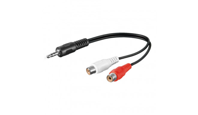 3.5 mm stereo plug - 2xRCA jack, 0.2m