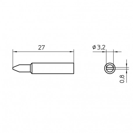 Kolviots XNT C lapik 3,2x0,8mm