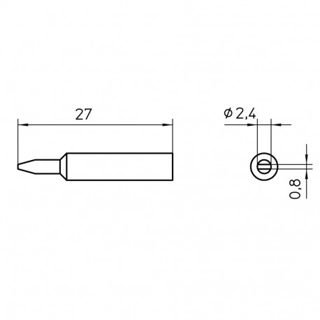 XNT B SOLDERING TIP 2,4MM