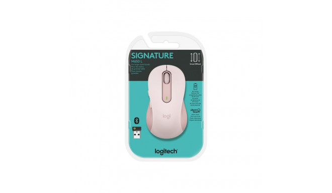 LOGITECH Signature M650 L Mouse large size optical 5 buttons wireless Bluetooth 2.4 GHz Bolt USB rec