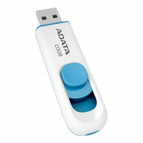 ADATA 32GB USB Stick C008 Slider USB 2.0 white blue