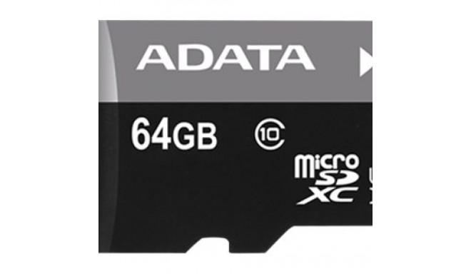 ADATA 64GB Micro SDXC V10 85MB/s + adapter
