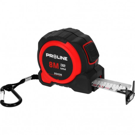 Miara zwijana 8m/32mm kahepoolse magnetiga nailonist klambriga proline