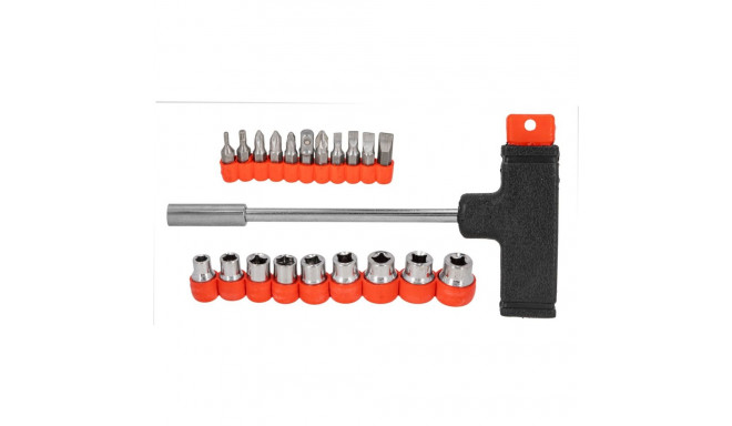 10006 T-käepidemega kruvikeeraja komplekt 21 osa