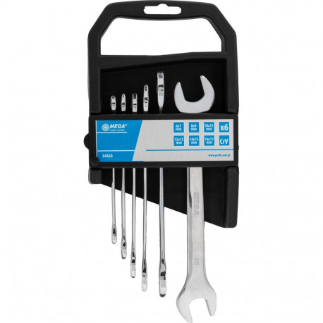 Klucze płaskie szt.6 (6*7-16*17mm), cv