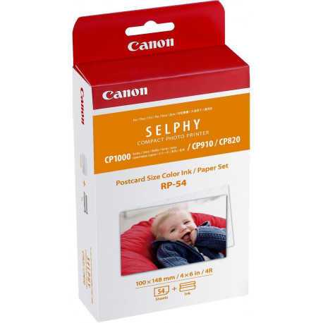 Canon fotopaber + tindikassett RP-54 10x15cm 54 lehte