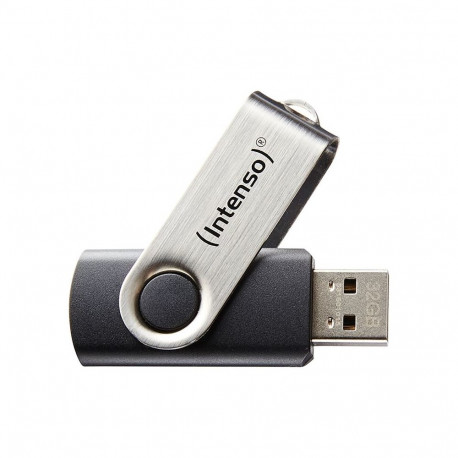 Intenso mälupulk 64GB Basic Line USB 2.0, must/hõbedane