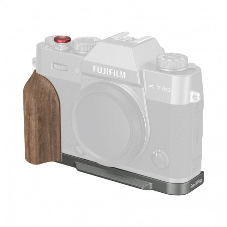 SmallRig 5668 L-Shaped Mount Plate w Wooden Handle for FUJIFILM X-T30 / T30 II / T30 III Charcoal
