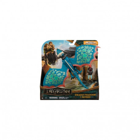 DreamWorks Dragons , How to Train Your Dragon, Deadly Nadder &amp; Astrid, Viking Duo Action Fig