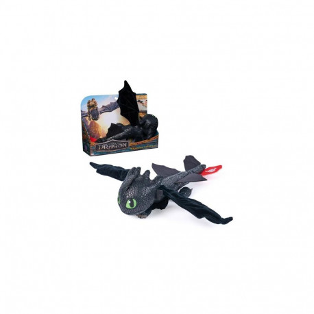 DreamWorks Dragons How to Train Your Dragon, Hug and Glide Toothless Plush Toy, 12” Dragon Stuffed A