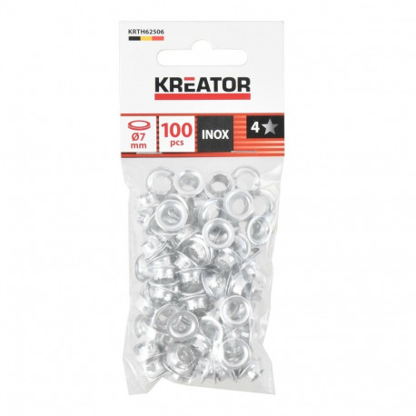 Eyelets Ø 7mm aluminium 100 pcs KREATOR KRTH62506