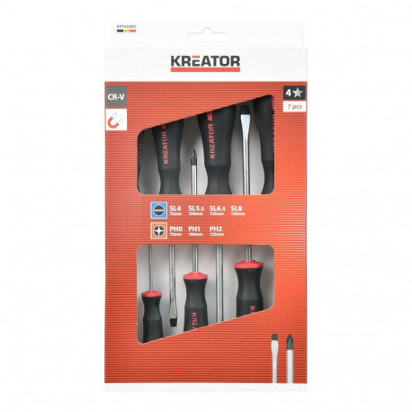 Screwdriver Set SL PH - 7 pcs KREATOR KRTH20002 75-150 mm