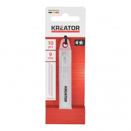 Straight blades snap-off 9mm - 10 pcs KREATOR KRTH00304 84 mm