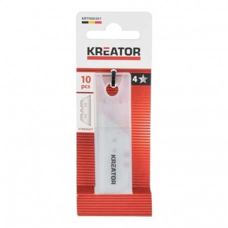 Straight blades 10 pcs KREATOR KRTH00301 Blade length: 60 mm Blade width: 18 mm