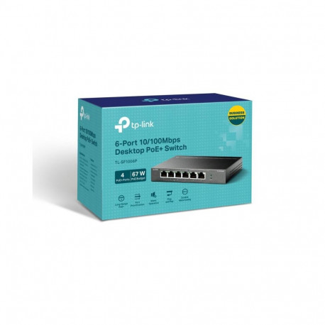 Networking Equipment - TP-LINK TL-SF1006P 4-Port PoE+ Switch 67W