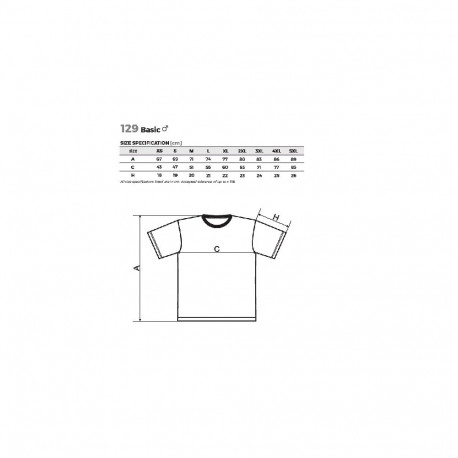 Adler Basic meeste T-särk 129 tumeroheline XL