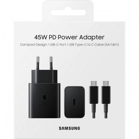 Samsung Samsung 45W Power Adapter incl. 5A Cable EP-T4510XBEGEU Black