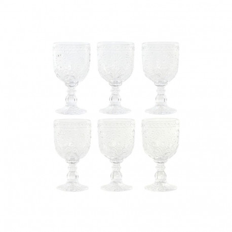 Set of cups Home ESPRIT Transparent Crystal 270 ml (6 Units)