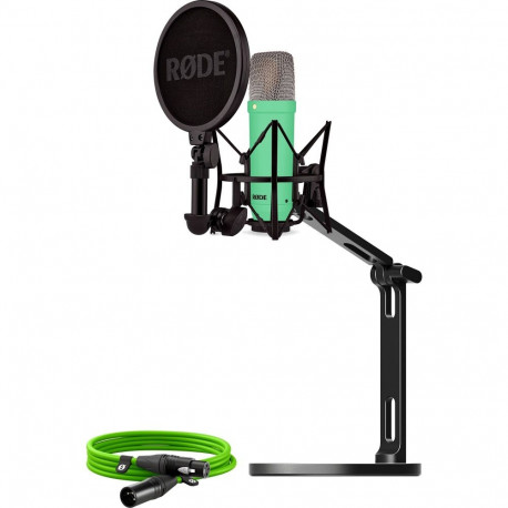 Rode Microphones NT1 Signature +XLR cable+Desktop Studio Arm, microphone (light green, bundle)