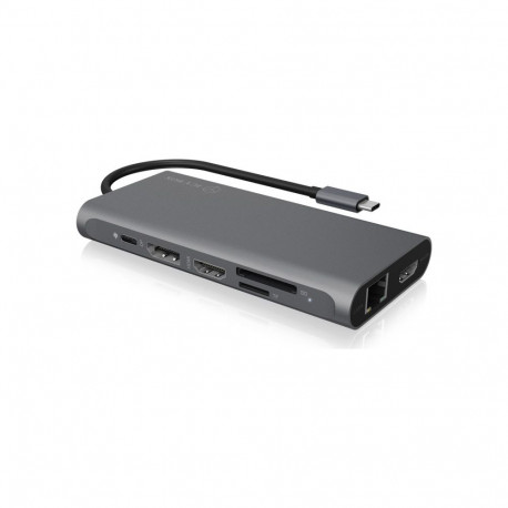 ICY BOX IB-DK4050-CPD USB 3.2 Gen 1 (3.1 Gen 1) Type-C 5000 Mbit/s Anthracite, Docking station