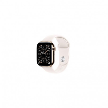 Apple Watch Series 11 GPS + Cellular 46mm Gold Titanium Case with Light Blush Sport Band - M/L