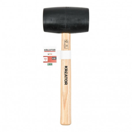 Rubber hammer, KREATOR, KRTH90603, Head length: 130 mm, Head width: 68 mm, Handle length: 260 mm