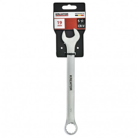 Kreator KRTH30414 combination spanner, 19mm, 225mm, chrome vanadium