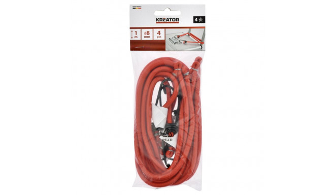 Pagasikummid KREATOR KRTH40902 Ø 8mm, 100cm, 4 tk