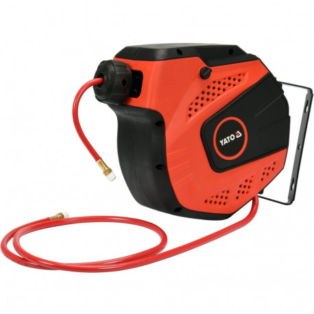 Yato YT-24243 pneumaatiline voolik rullis 14m, 6,5mm, 2MPa, 1/4", PVC, PP, automaatne tagasikerimine